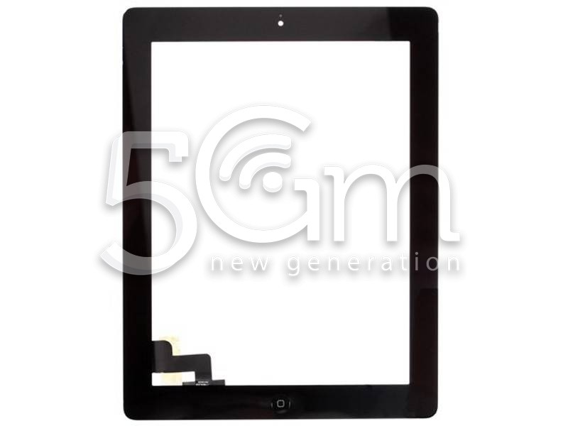 iPad 2 Black Touch Screen + Biadhesive + Full Central Button
