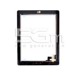 Touch Screen Nero + Biadesivo + Tasto Centrale Completo Ipad 2