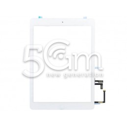 Touch Screen Bianco + Biadesivo + Tasto Centrale Completo iPad Air No Logo