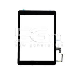 Touch Screen Nero + Biadesivo + Tasto Centrale Compleato iPad Air No Logo