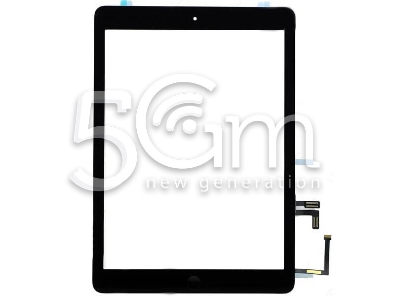 Touch Screen Nero + Biadesivo + Tasto Centrale Compleato iPad Air No Logo