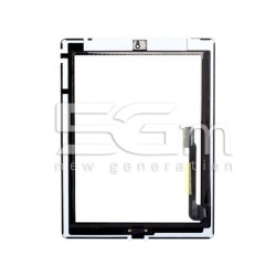 Touch Screen Nero + Adesivo + Tasto Home Completo iPad 3 No Logo