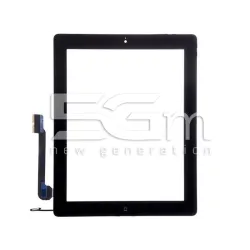 Touch Screen Nero + Tasto Home Completo + Adesivo iPad 4