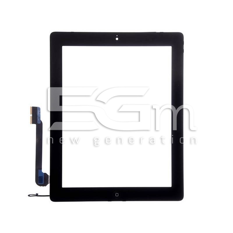 Ipad 4 Black Touch Screen + Home Button Flat