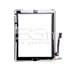 Touch Screen Bianco + Tasto Home Completo + Adesivo iPad 4