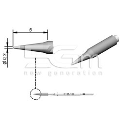 Punta di Ricambio JBC Long Life C105-103