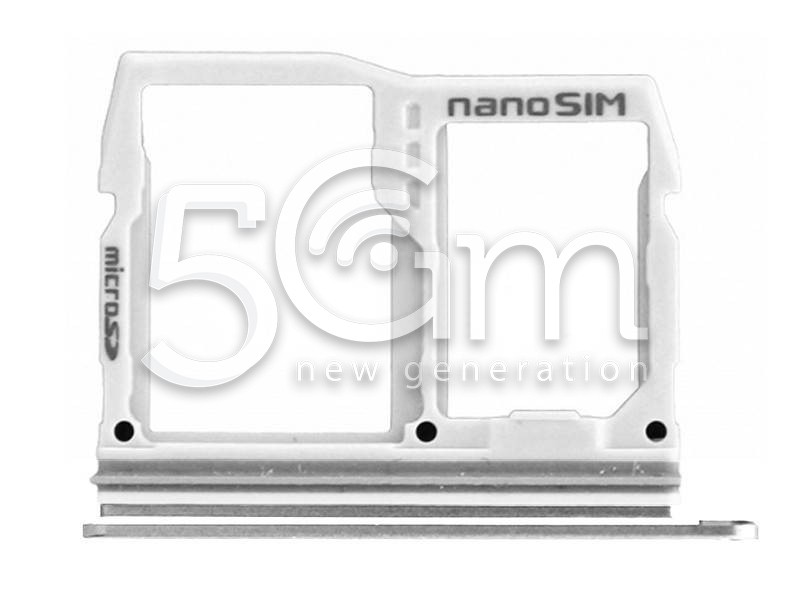 Sim Card Holder + Micro SD Silver  LG G6 H870