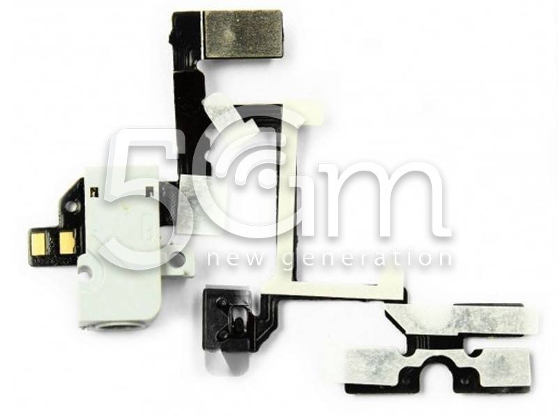 Flat Cable Bianco Jack Iphone 4g