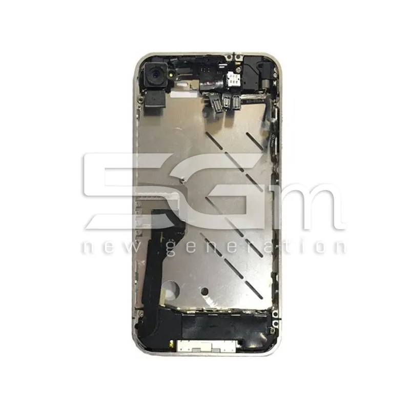 Middle Board + Tasto Home Bianco Completo Iphone 4
