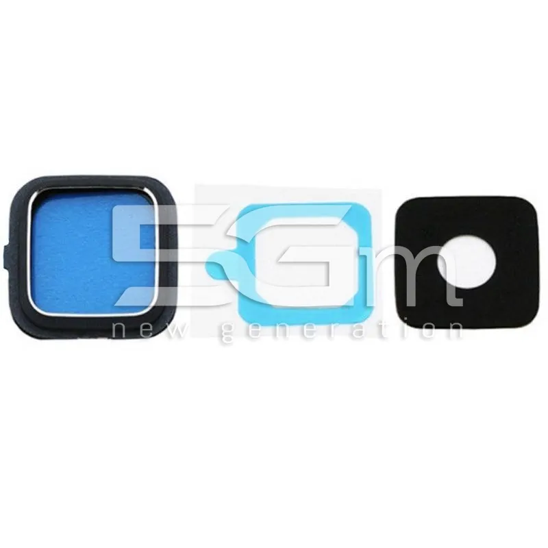 Vetrino + Frame Fotocamera Samsung SM-N910 x Versione Nero