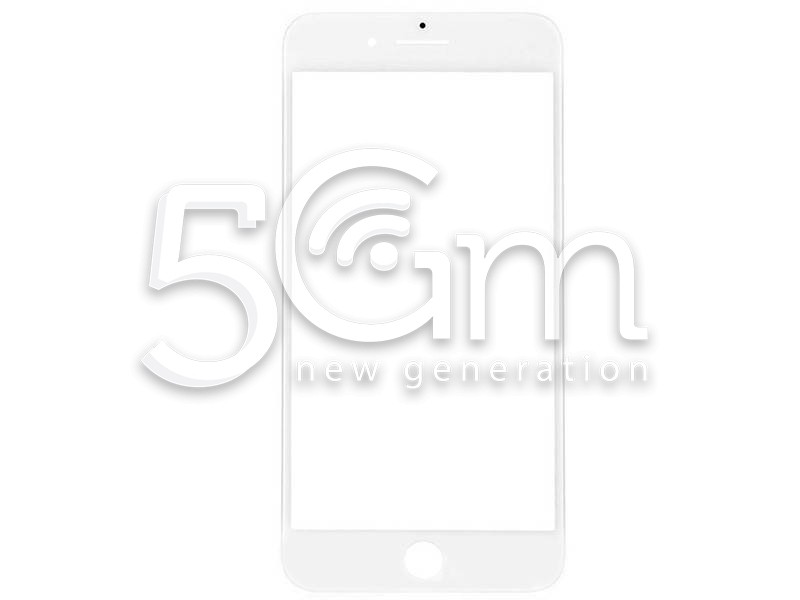 Vetro Bianco + Frame Ultra Resistente iPhone 8 Plus No Logo