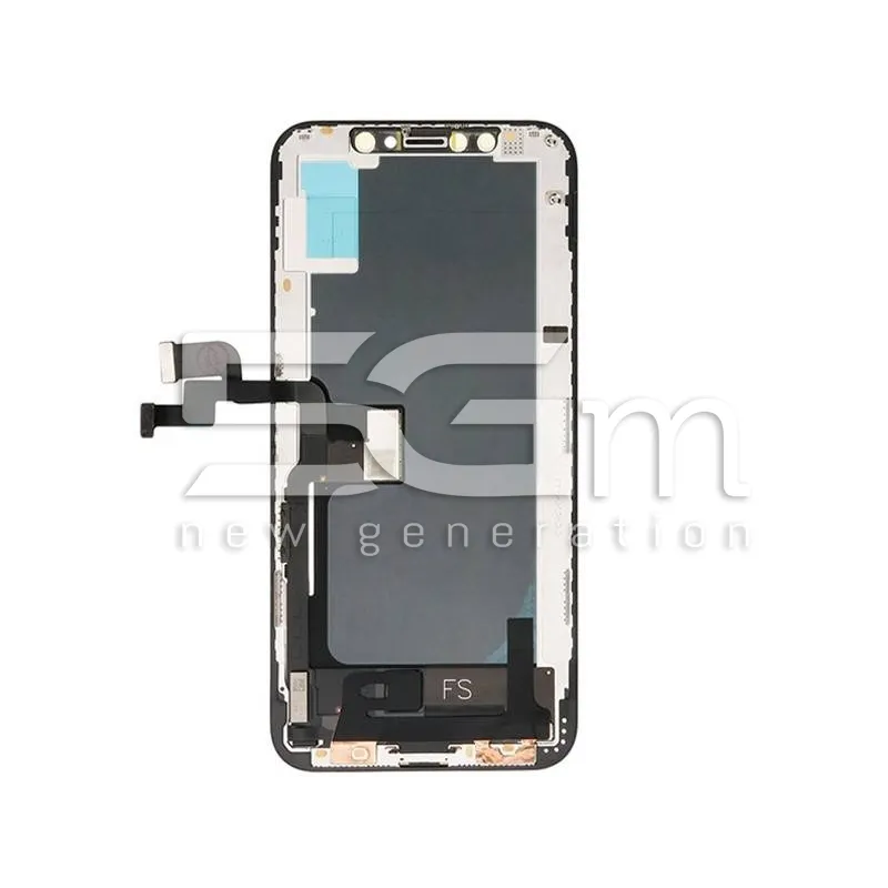 Touchdisplay Schwarz + Rahmen für iPhone XS AMOLED GX | 5G-M.com