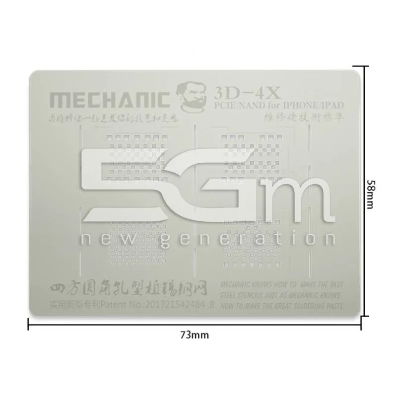 Mechanic 3D-4X iPhone/iPad Serie Reballing Schablone | 5G-M Shop