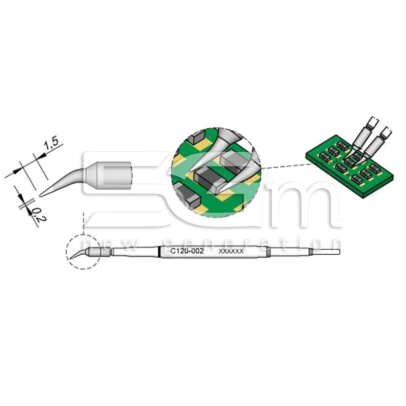 JBC C120-002 Punta Ricambio Microtweezer PA120-A | Store Online 5G-M