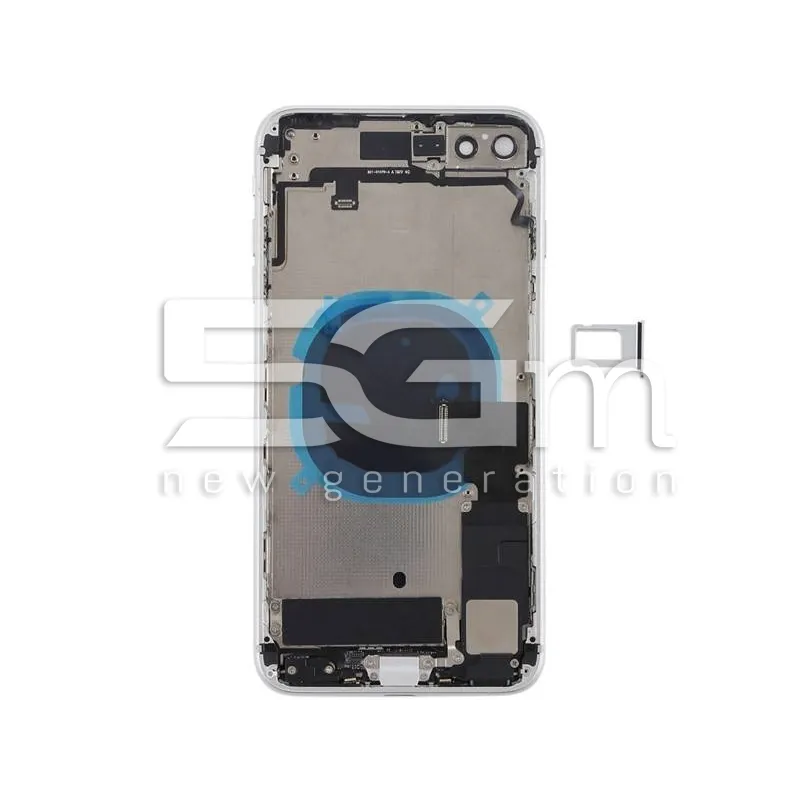 Façade Arrière Argent Complet Pièces iPhone 8 Plus Sans Logo | 5G-M