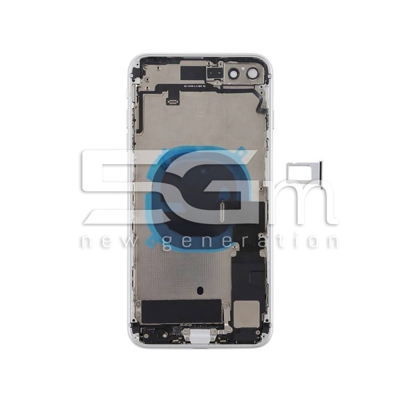 Retro Cover Silver Full Parts iPhone 8 Plus No Logo