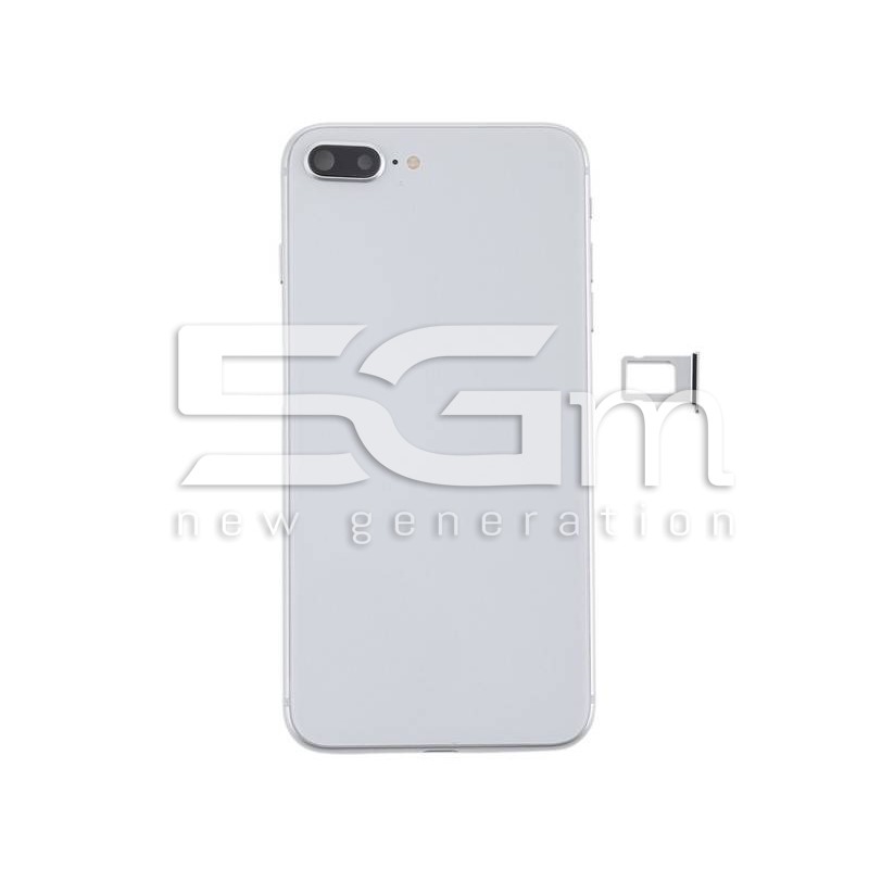 Retro Cover Silver Full Parts iPhone 8 Plus No Logo