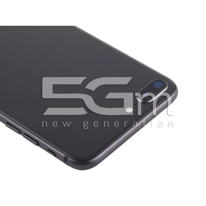 Rückabdeckung Schwarz Komplett iPhone 8 Plus ohne Logo | 5G-M