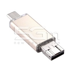 32GB 3 in 1 USB- Type-C + USB 2.0 + OTG Flash Disk