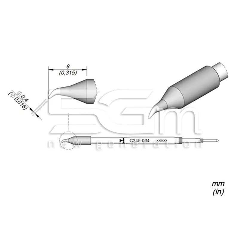 Spare Tip JBC Long Life C245-034 | Loja Online 5G-M