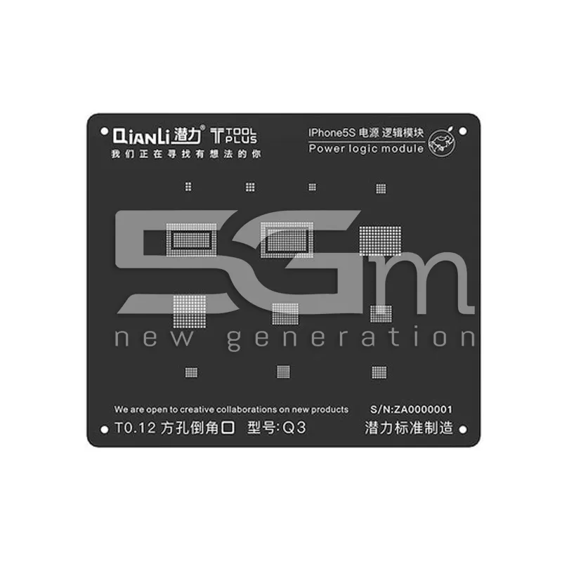 QianLi ToolPlus Schwarze 3D Schablone iPhone 5S Leistungslogikmodul | 5G-M