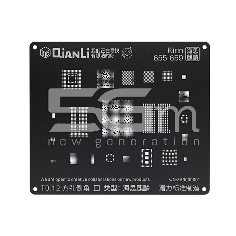 QianLi ToolPlus Black Stencil 3D Kirin 655/659 | Loja Online 5G-M