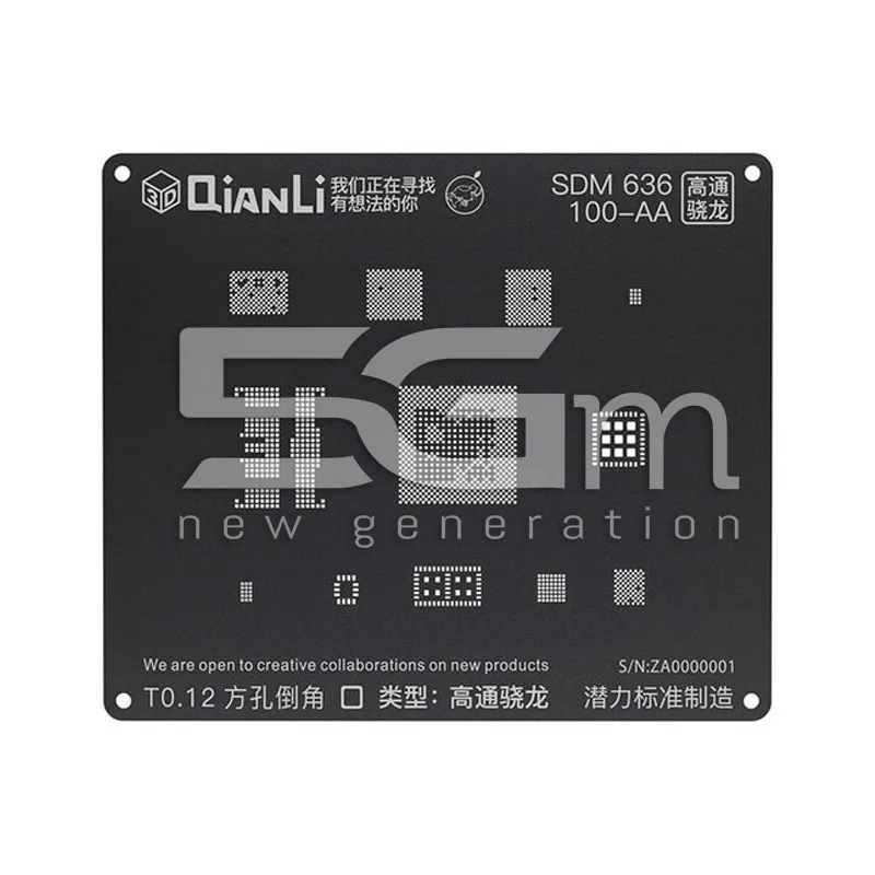 QianLi ToolPlus Fekete 3D Sablon SDM 636 100-AA | 5G-M Webáruház
