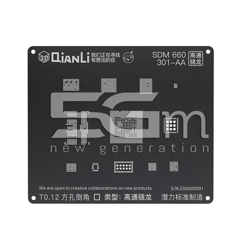QianLi ToolPlus Sablon 3D Fekete SDM 660 301-AA | 5G-M Webáruház