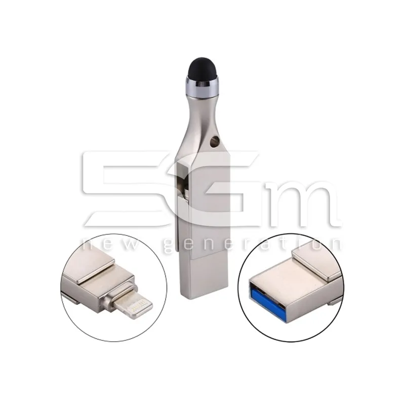 2-in-1 USB 2.0 und 8-Pin 16GB USB-Stick + Eingabestift | 5G-M