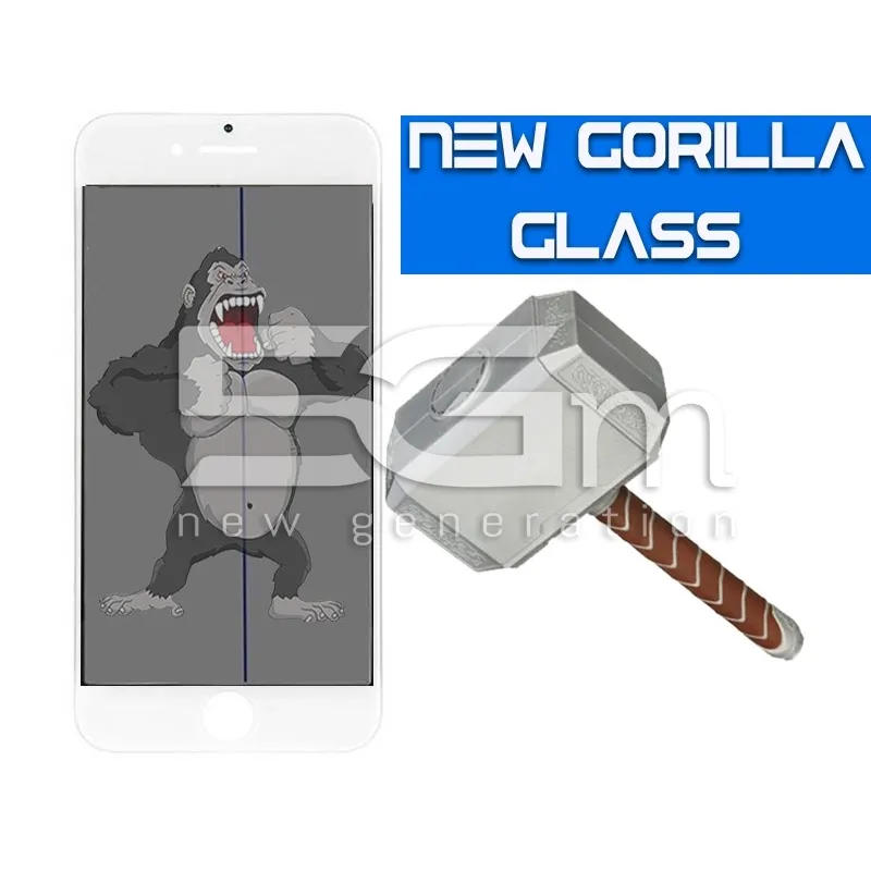 Gorilla Glass Bianco iPhone 8 + Frame + Oca + Polarizzata | Store Online 5G-M
