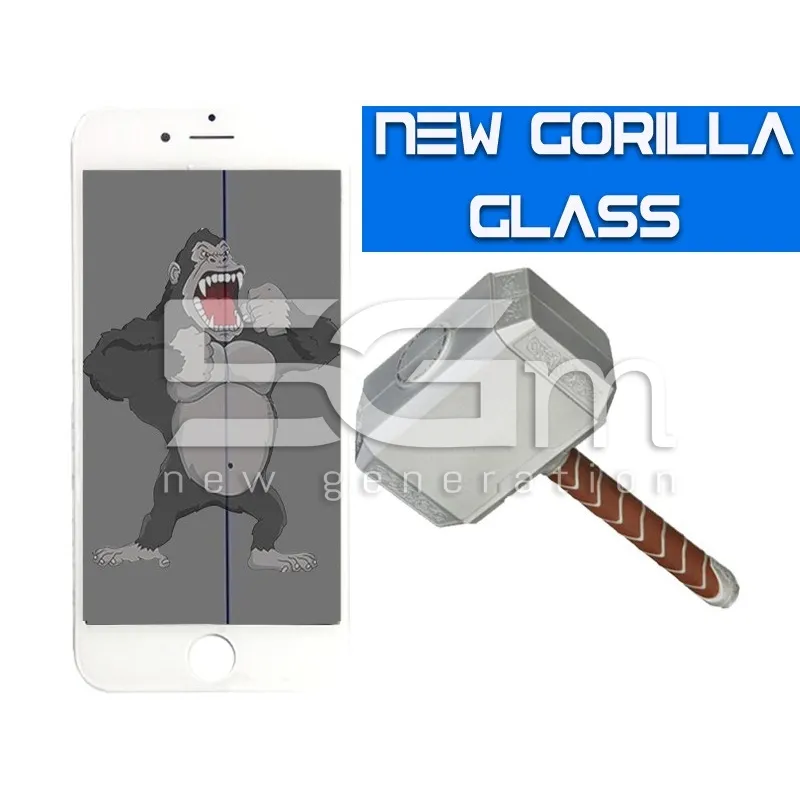 Gorilla Glass Bianco iPhone 6 + Frame + Oca + Polarizzata