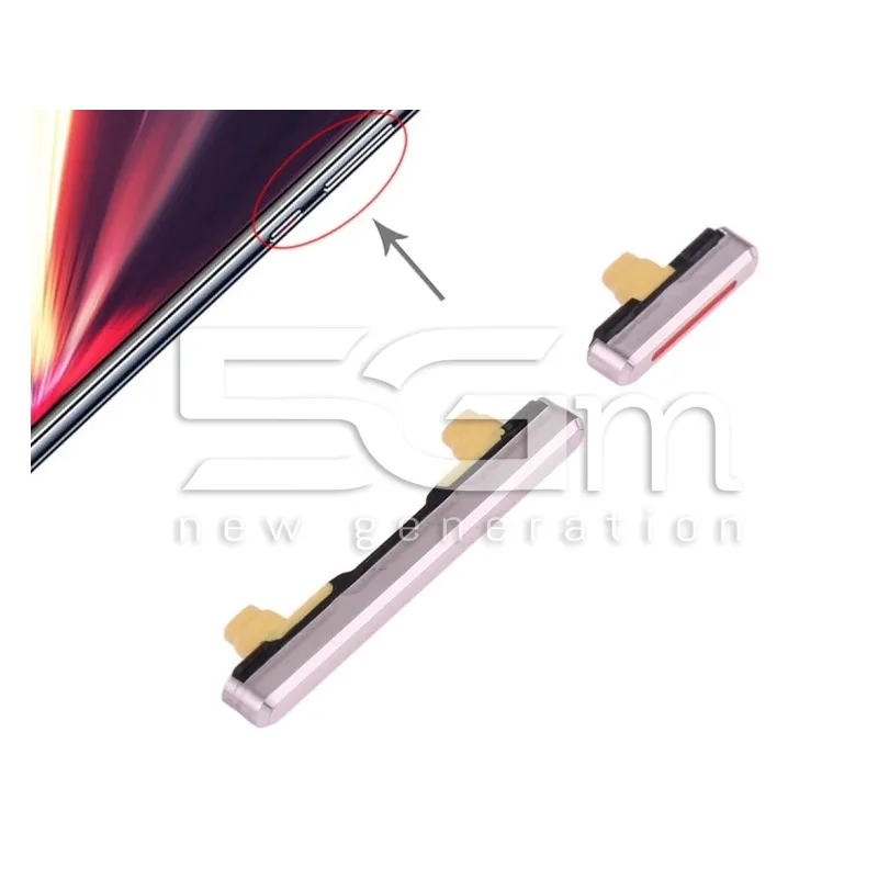 Boutons Externes Marche/Arrêt + Volume Rose Huawei P20 Pro 5G-M