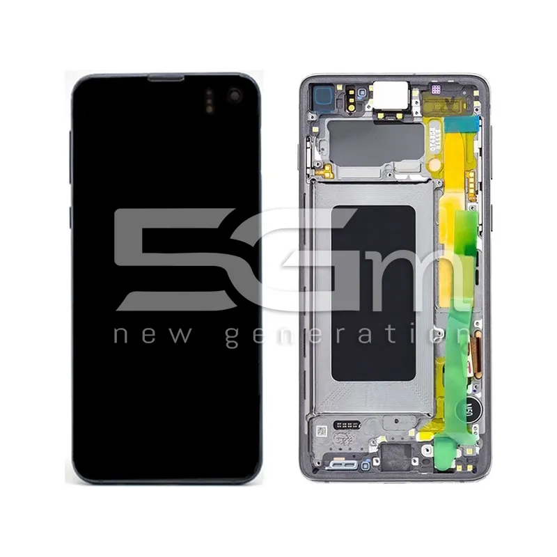 Érintőkijelző Prizma Fekete + Keret Samsung SM-G973 S10 | 5G-M