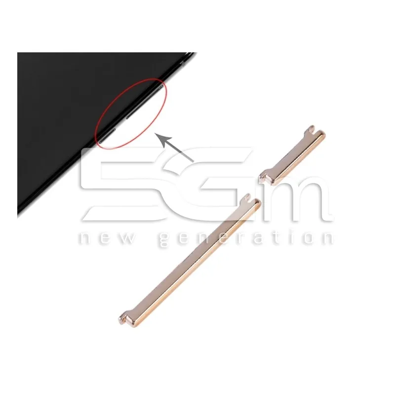 Boutons Externes Marche + Volume Gold Xiaomi Mi 6 4G | 5G-M