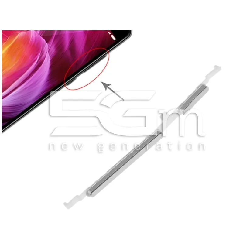 Tasti Esterni Accensione + Volume Silver Xiaomi Redmi Note 4 | Store Online 5G-M