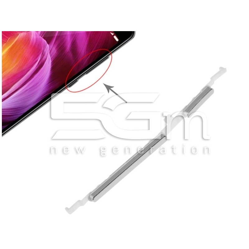 Tasti Esterni Accensione + Volume Silver Xiaomi Redmi Note 4