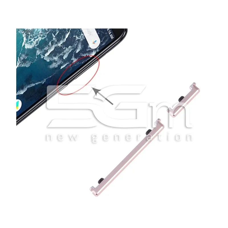 Power On Button + Volume Gold Xiaomi Mi 6X | 5G-M Online Store