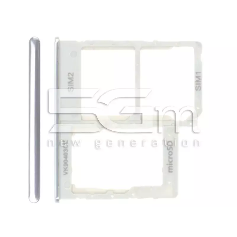 Sim Card + Micro SD Tray White Samsung SM-A405 A40