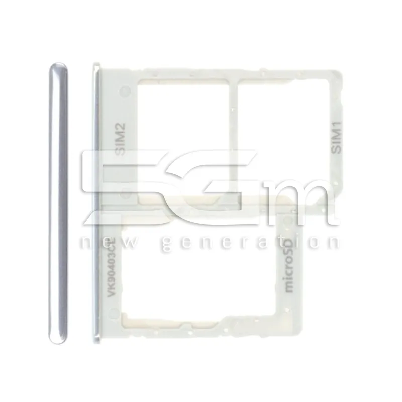 Sim Card + Micro SD Tray White Samsung SM-A405 A40 | Loja Online 5G-M