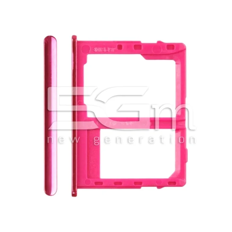 Dual-SIM-Karten- & Micro-SD-Halterung Pink für Samsung J6+ | 5G-M