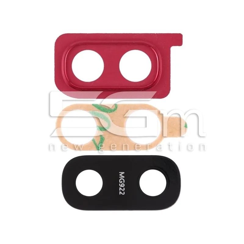 Frame Fotocamera Rosso + Vetrino Samsung SM-A205 A20 | Store Online 5G-M