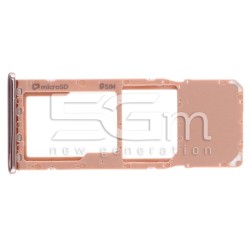 Supporto Sim Card + Micro SD Gold Samsung SM-A750 A7 2018