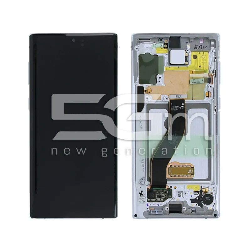 Display Tactil Aura White + Ramă Samsung SM-N970 Note 10 | 5G-M.com