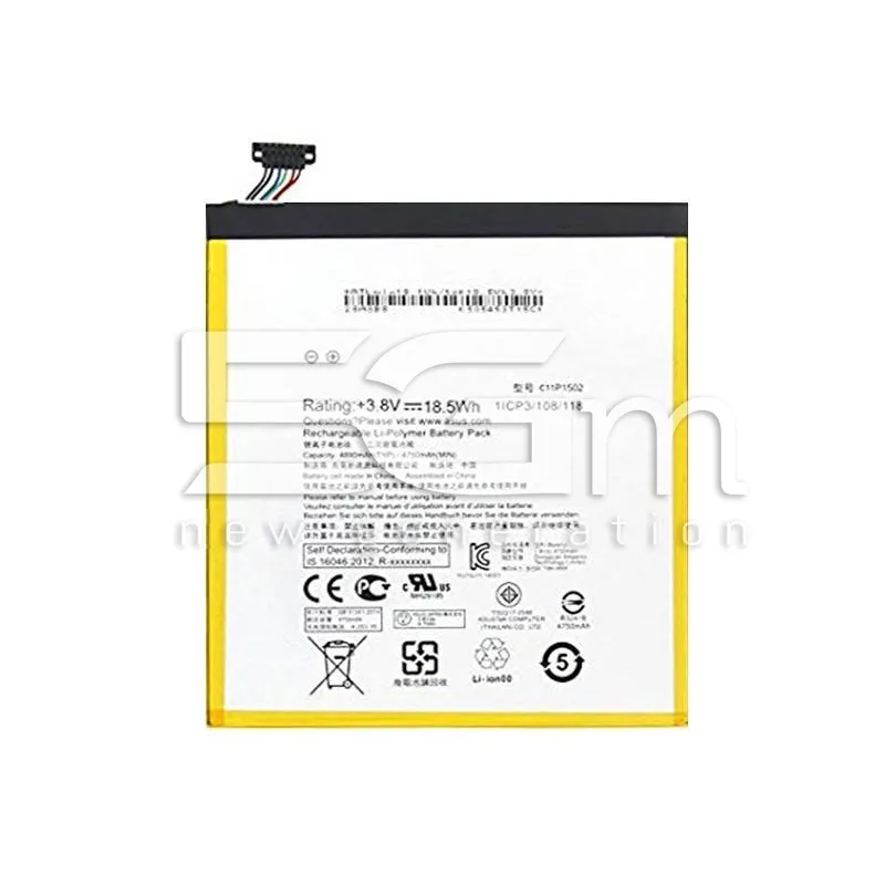Akkumulátor C11P1502 4850 mAh QES Asus ZenPad 10 Z300CL Logó Nélkül | 5G-M