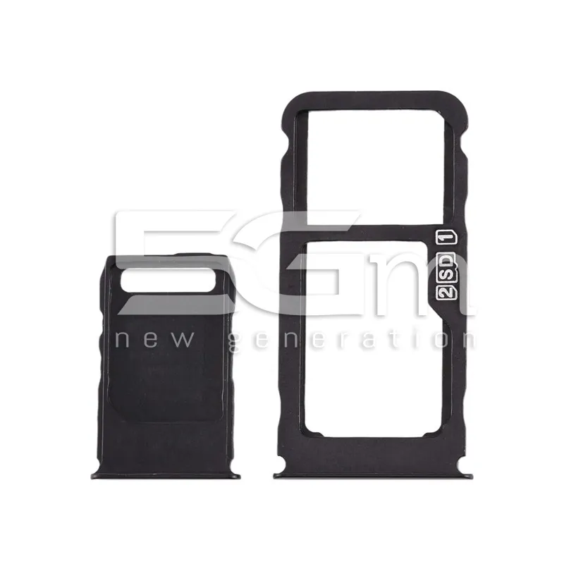 Support Carte SIM + Micro SD + Carte Mémoire Noir Nokia 3.1 Plus | 5G-M