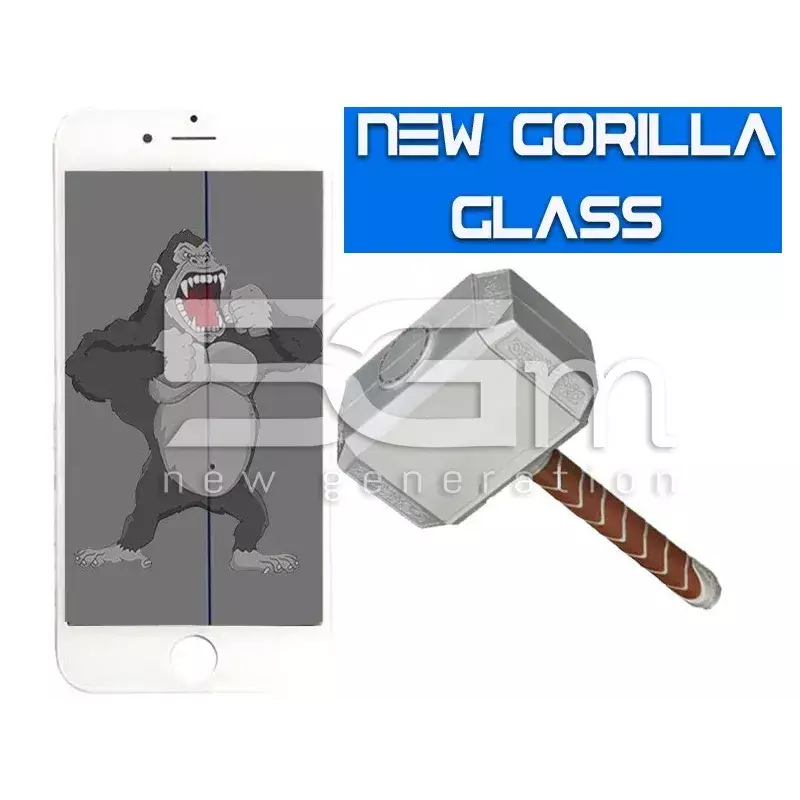 Gorilla Glass Bianco iPhone 5S + Frame + Oca + Polarizzata