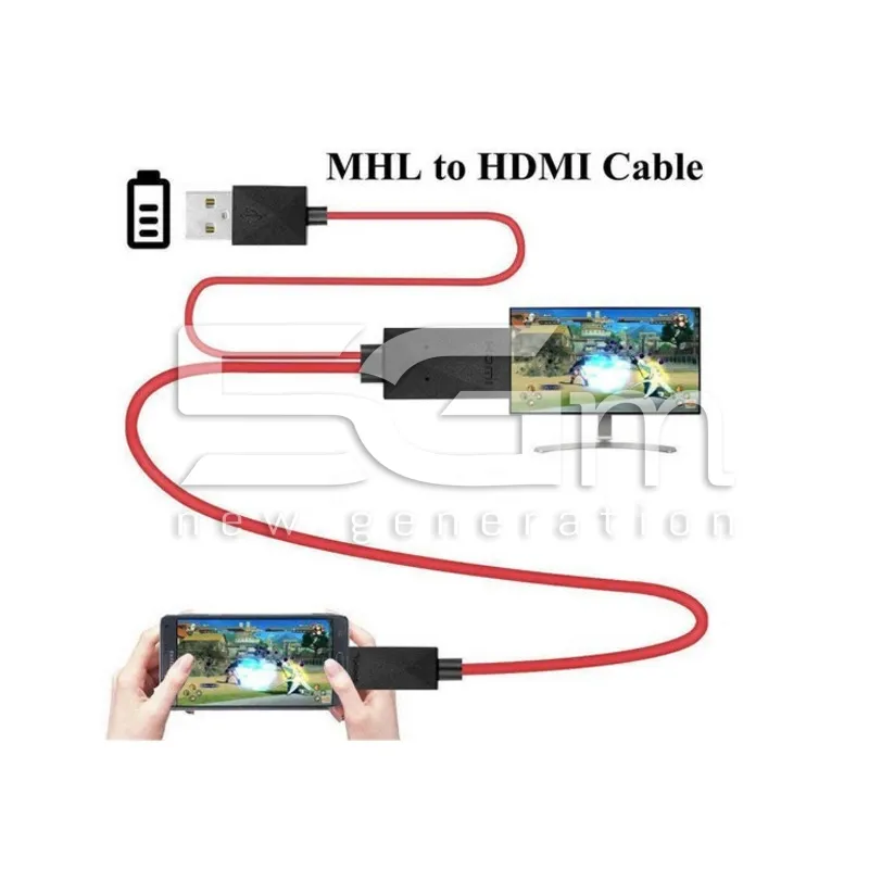 MHL Micro USB auf HDMI TV Kabeladapter für PC & Smartphone - 5G-M
