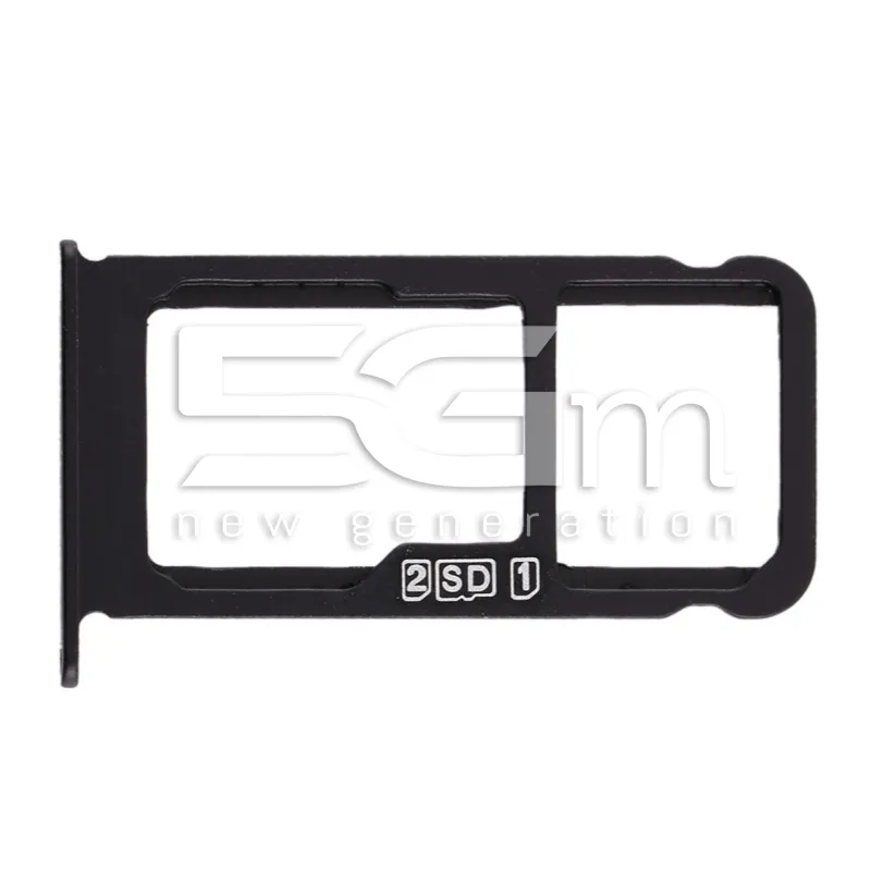 Sim Card + Micro SD Tray Black Nokia 6.1 Plus