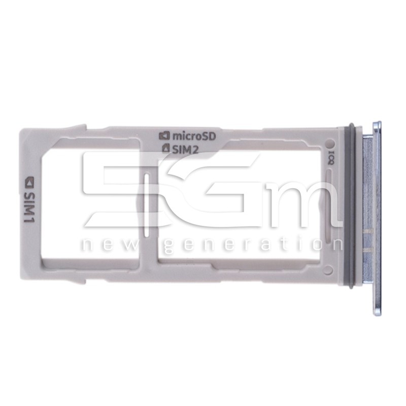 Supporto Dual Sim Card + Micro SD Blu Samsung SM-G975 S10+