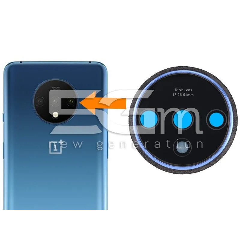 Vetrino Fotocamera + Frame Blu OnePlus 7T | Store Online 5G-M